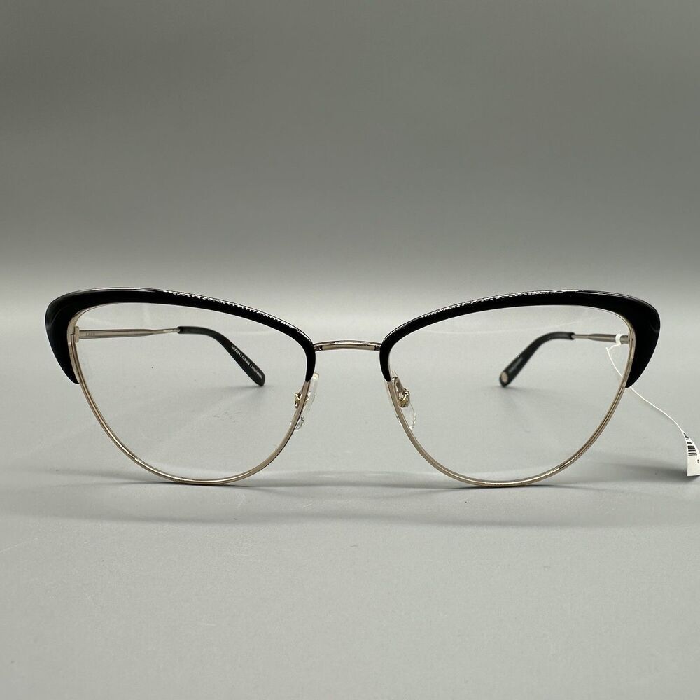 Garrett Leight Eyeglasses Cat Eye Frames Vista G-BK 53-17 Gold Black